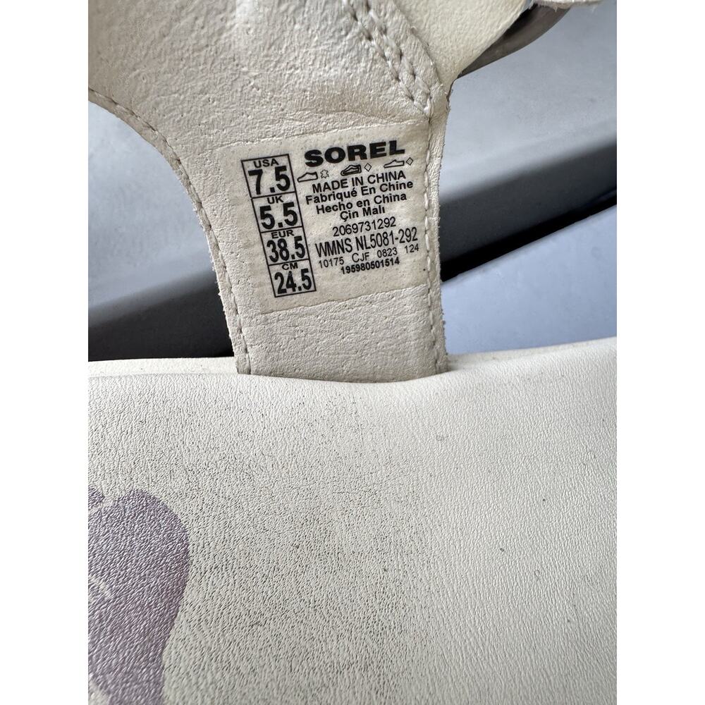Sorel Womens Dayspring Platform Sandal Honey White Sz 7.5 Coastal Modern Neutral - Picture 10 of 11